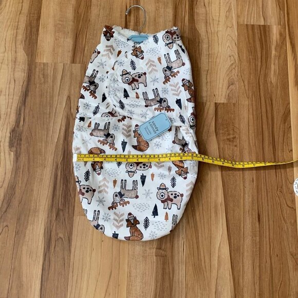 Sandy & Simon Forest Friends Baby Swaddle Blanket 3-6 Months Fleece Bear Fox New - Picture 4 of 10